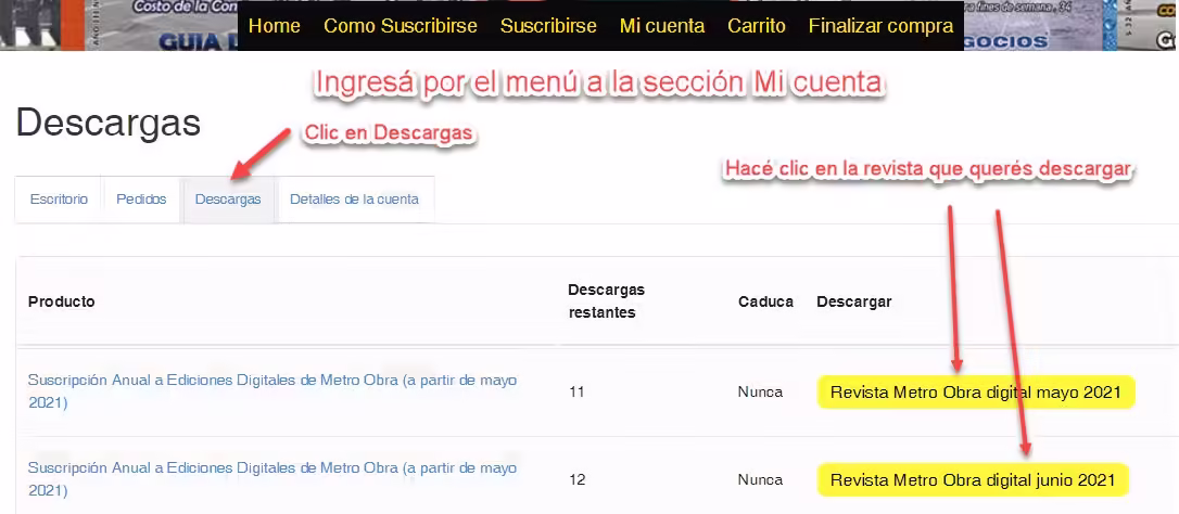 como descargar la revista